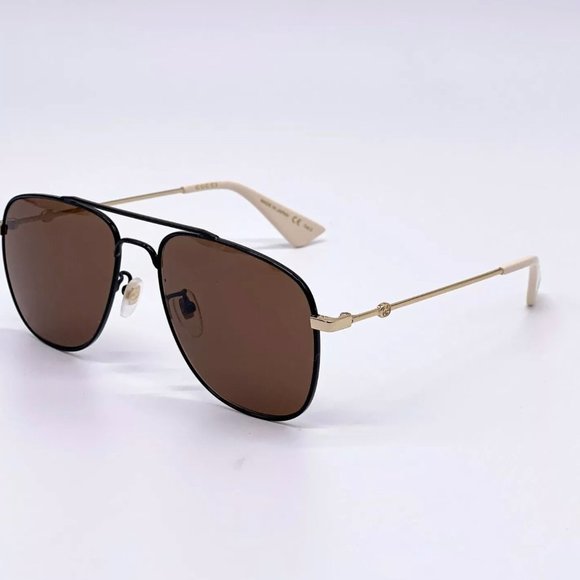 Sale! New Gucci Unisex 57mm Black and Brown Sunglasses! - Picture 5 of 8